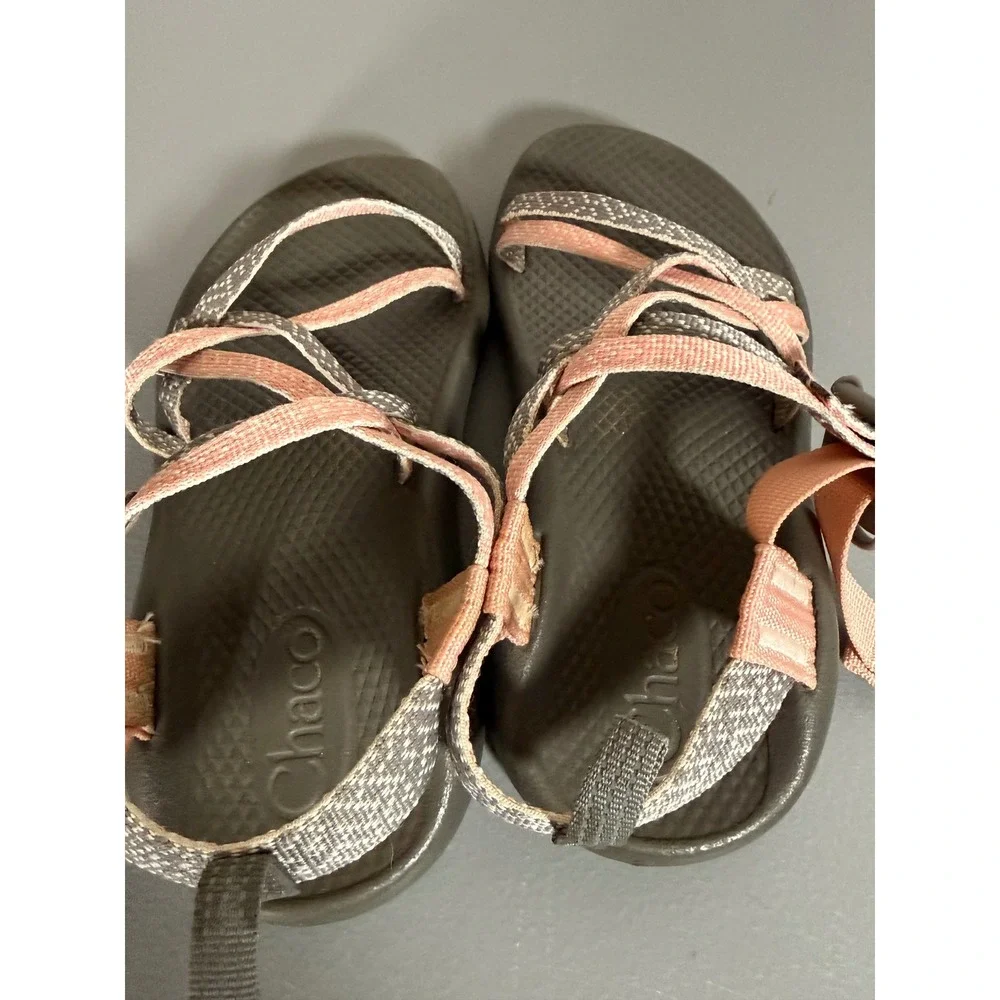 Chaco Kids Z1 Ecotread Sandals Coral Pink Grey Size 2 J180265 Hiking Water Shoes